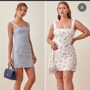 Reformation Brigitte Floral Print Linen Mini Dress